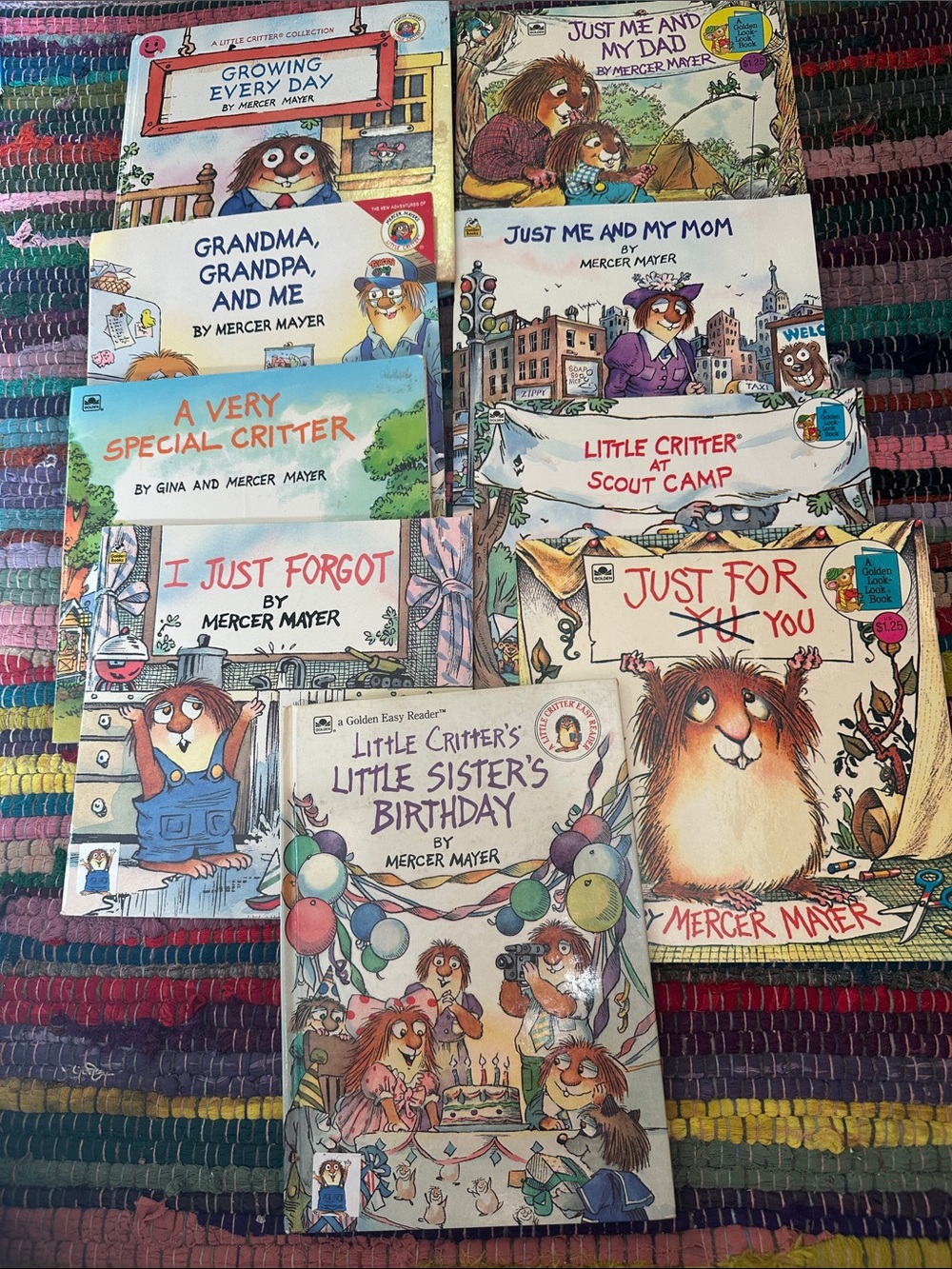 Mercer Mayer Little Critter 9 Book Lot Vintage Golden Books Growing Every Day